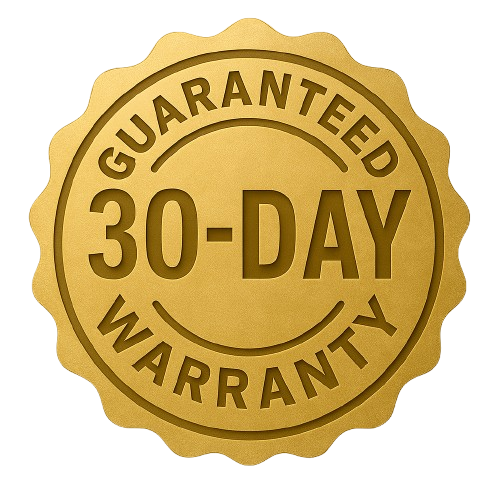 30-Day Guaranteed Warranty